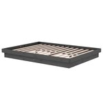vidaXL Cadre de lit sans matelas gris bois massif
