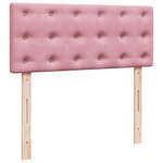 vidaXL Sommier à lattes de lit avec matelas Rose 120x200 cm Velours