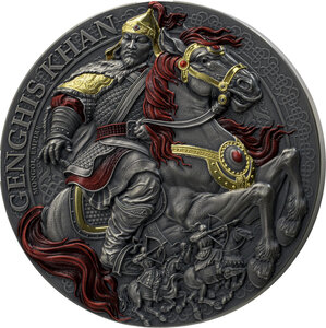 Monnaie GENGHIS KHAN Great Commanders 5 Oz Argent 5000 Francs Cameroon 2026