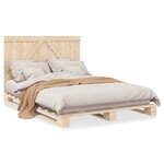 vidaXL Cadre de lit avec tête de lit 140x200 cm bois de pin massif
