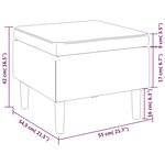 vidaXL Tabouret avec pieds en bois Noir Tissu