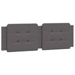vidaXL Lit avec matelas gris 160x200 cm similicuir