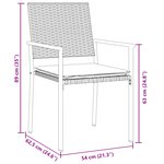 vidaXL Set de jardin 3 pièces avec coussins noir poly rattan