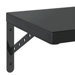 vidaXL Étagères murales 2 Pièces 75x30 cm noir acier inoxydable