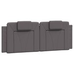 vidaXL Coussin de tête de lit gris 120 cm similicuir
