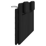 vidaXL Coussin de tête de lit noir 160 cm similicuir
