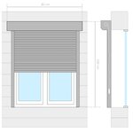 vidaXL Volet roulant aluminium 80x100 cm blanc