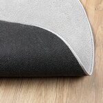 vidaXL Tapis OVIEDO à poils courts gris Ø 160 cm