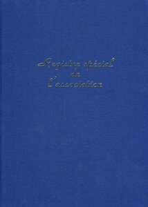 Registre Spécial de l'association 100 pages format 297 x 210 Bleu ELVE