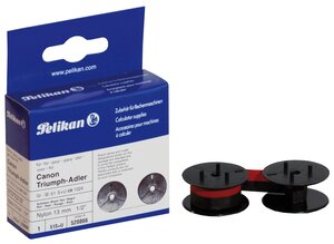 Ruban encreur groupe 51 S+U nylon noir / rouge PELIKAN