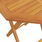 vidaXL Table pliable de jardin Ø60x75 cm bois d'acacia massif