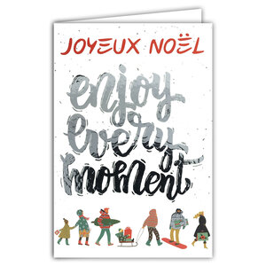 Carte Joyeux Noël avec Enveloppe Blanche 12x17cm