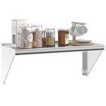 vidaXL Étagère murale 75x30x31 cm argenté acier inoxydable