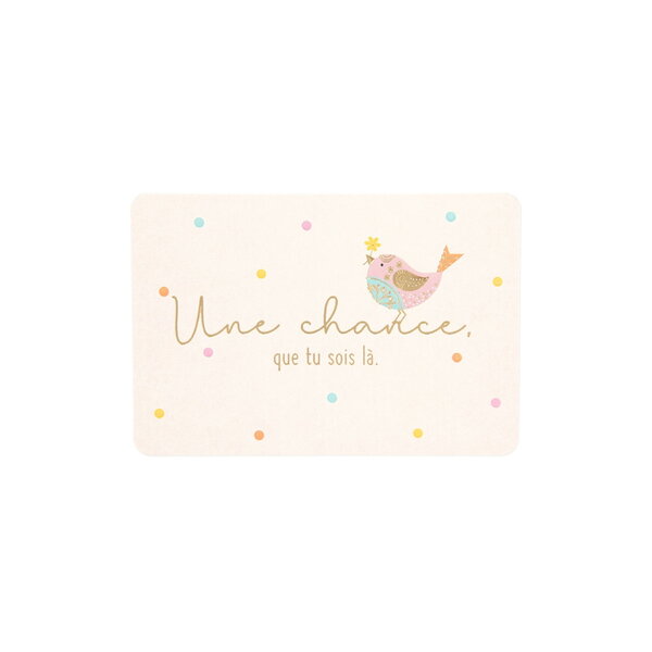 Mini carte de voeux avec enveloppe - amour / amitié - une chance que tu sois là