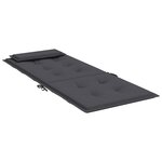 vidaXL Coussins de chaise à dossier haut lot de 4 anthracite