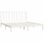 vidaXL Cadre de lit Blanc Bois de pin massif 200x200 cm