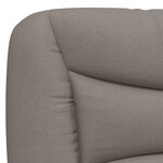vidaXL Lit avec matelas taupe 180x200 cm tissu