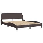 vidaXL Cadre de lit sans matelas marron foncé 160x200 cm tissu