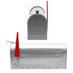 Us mailbox boite aux lettres design américain argenté pied de support courrier