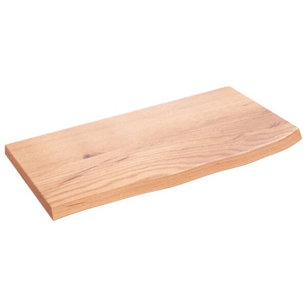 vidaXL Étagère murale marron clair 60x30x2 cm bois chêne massif traité