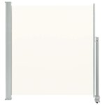 vidaXL Auvent latéral rétractable de patio 140 x 300 cm Blanc cassé