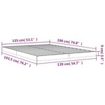 vidaXL Cadre de lit sans matelas noir 135x190 cm bois de pin massif