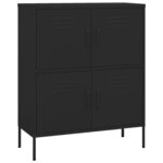 vidaXL Armoire de rangement Noir 80x35x101 5 cm Acier