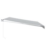 vidaXL Auvent rétractable anthracite et blanc 4 5x3 m tissu/aluminium