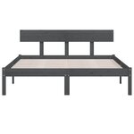 vidaXL Cadre de lit Gris Bois de pin massif 140x190 cm