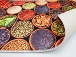 Tapis de cuisine imprimé 50 x 180 cm - Marron