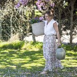 Capi Pot à fleurs Waste Rib 35x34 cm Beige terrazzo