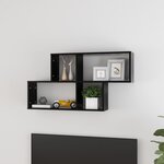 vidaXL Étagère murale Noir 100x18x53 cm Bois d’ingénierie
