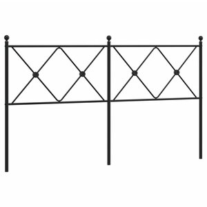 vidaXL Tête de lit métal noir 160 cm