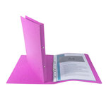 Classeur 2 anneaux 15mm carte lustrée - a4 - rose - x 10 - exacompta