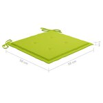 vidaXL Chaises à manger d'extérieur lot de 6 et coussins Acacia massif