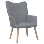 vidaXL Chaise de relaxation Gris clair Tissu