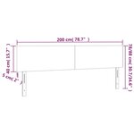 vidaXL Têtes de lit 2 Pièces Bleu 100x5x78/88 cm Tissu