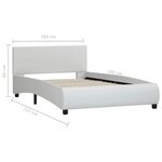 vidaXL Cadre de lit avec LED Blanc Similicuir 100 x 200 cm