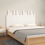 vidaXL Tête de lit murale Blanc 140x3x80 cm Bois massif de pin