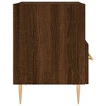 vidaXL Table de chevet chêne marron 40x35x47 5 cm bois d’ingénierie
