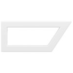 vidaXL Supports d'étagères pour lavabo 2 Pièces blanc trapèze acier