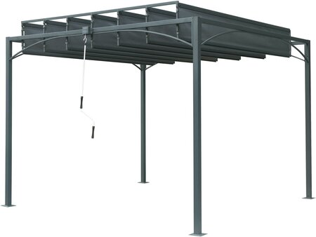 Pergola bioclimatique "Perla" - 3 x 3 m - Gris