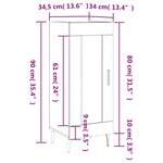 vidaXL Buffet Chêne sonoma 34 5x34x90 cm Bois d'ingénierie
