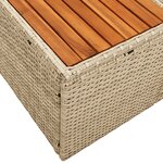 vidaXL Canapé de jardin 2 places avec coussins Beige Rotin Poly