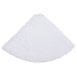vidaXL Jupe de sapin de Noël Blanc 122 cm Fausse fourrure
