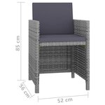 vidaXL Ensemble à manger d'extérieur 13 Pièces coussins rotin anthracite