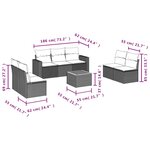 vidaXL Salon de jardin 8 Pièces avec coussins noir résine tressée