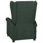 vidaXL Fauteuil de massage Vert foncé Tissu