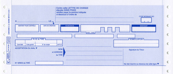 LETTRES DE CHANGE 240X12' LETTRES CHANGE (600 traites) ELVE