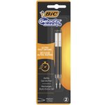 Gel-ocity quick dry recharges stylo gel pointe moyenne (0 7 mm) - noir  blister de 2 bic